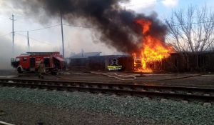 Пожар в Барнауле. 