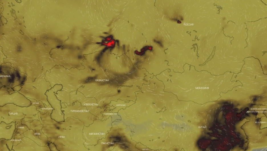 Новосибирск на сутки стал один из эпицентров концентрации угарного газа в мире