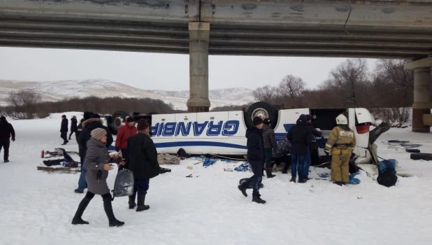 Авария с автобусом в Забайкалье.