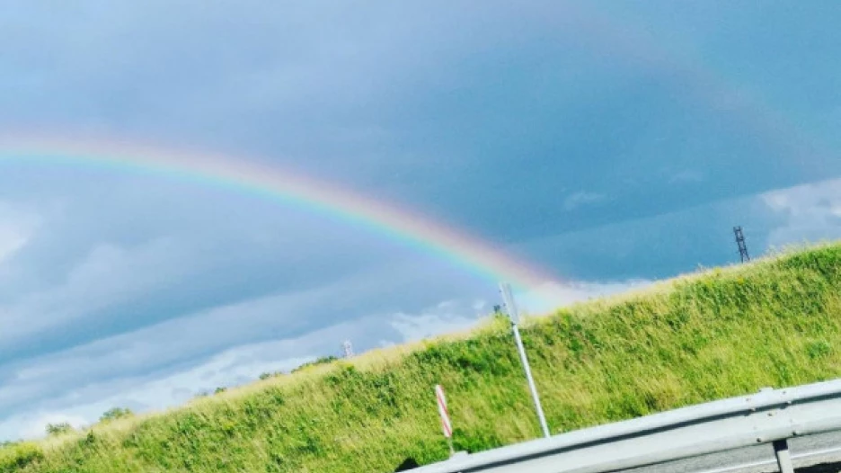 Двойная радуга над Барнаулом.