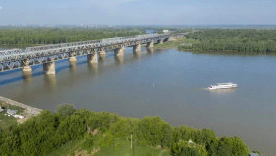 Ремонт Старого моста в Барнауле.