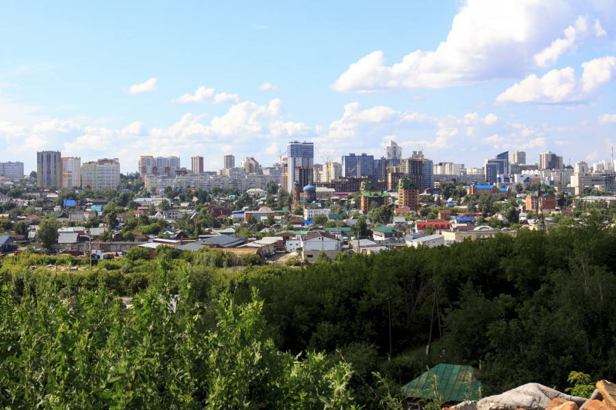 Нагорная часть Барнаула в районе ул. Аванесова.