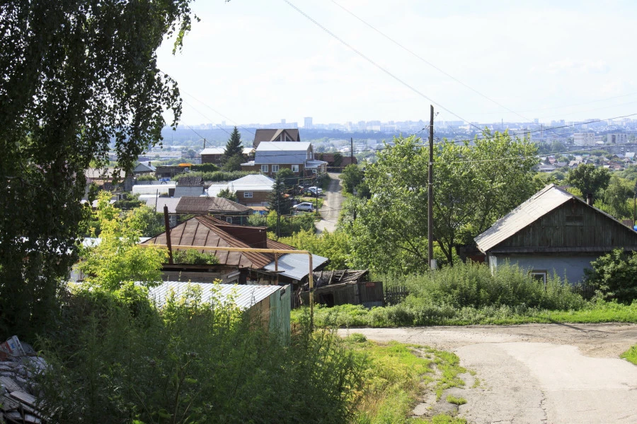 Нагорная часть Барнаула в районе ул. Аванесова.