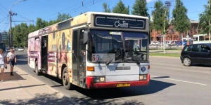 Автобус №55 в Барнауле.