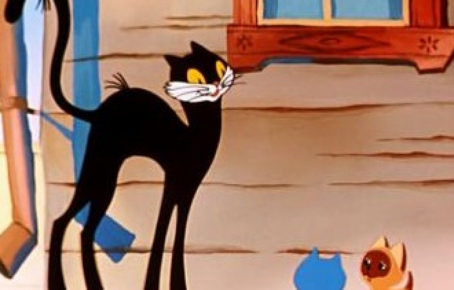 Черный кот из мультфильма &quot;Котенок по имени Гав&quot;.