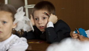 Первое сентября в школе № 49. Барнаул, 2011 год.