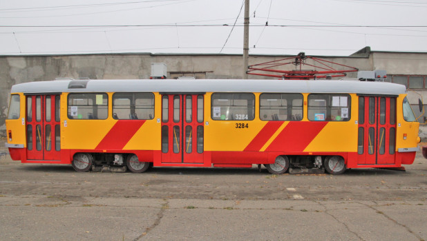 Обновленный трамвайный вагон.