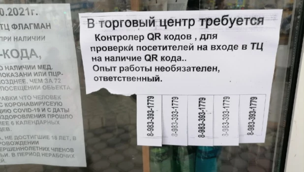 В ТЦ теперь пускают только по QR-кодам. 