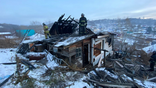 Пожар в Горно-Алтайске.