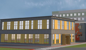 Визуализация проекта административного здания для строительной компании на ул. Ярных, 43.