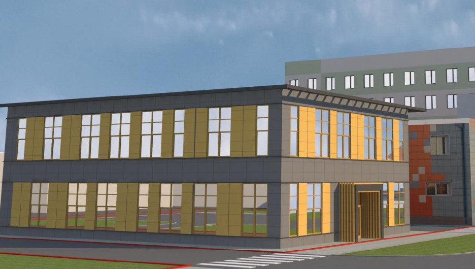 Визуализация проекта административного здания для строительной компании на ул. Ярных, 43.