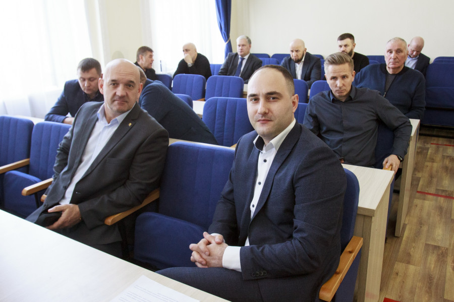На большом совещании Союза строителей Алтайского края. Март 2022 года.