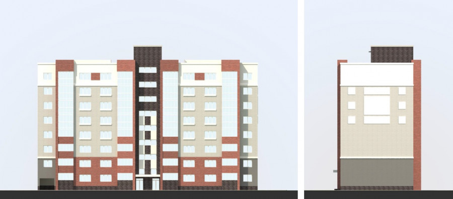 Визуализация проекта строительства жилого дома на ул. 1-я Западная, 55-а.