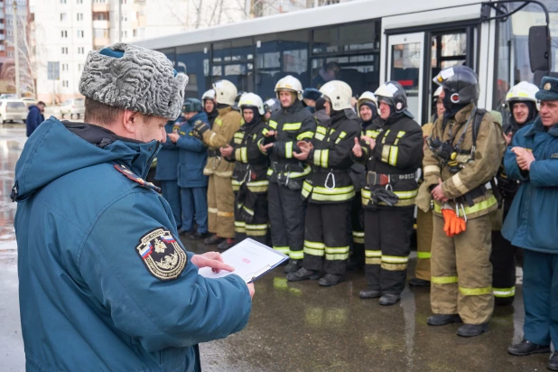 Соревнования пожарных.