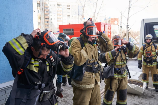 Соревнования пожарных.