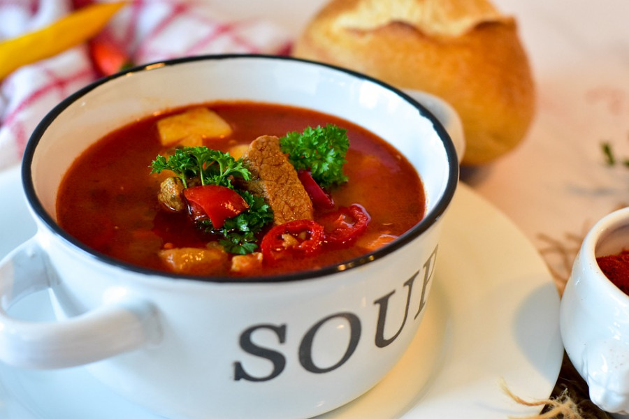 Суп, тарелка, еда.