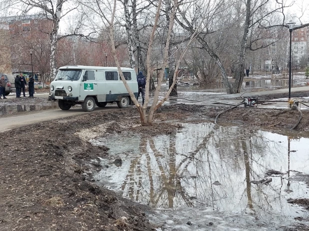 В Барнауле затопило Мизюлинскую рощу.