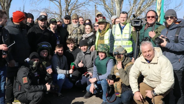 Глеб Полянский в командировке в ДНР.