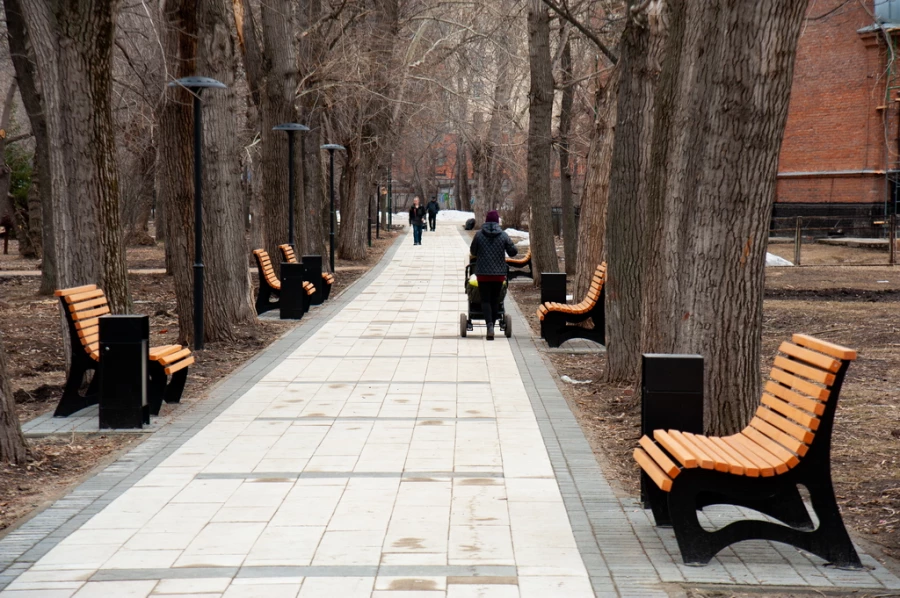 Православный храм в парке &quot;Изумрудный&quot;, где располагался барнаульский планетарий.