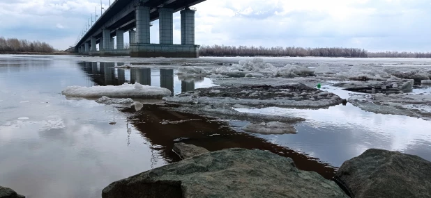 На Речном вокзале Барнаула, апрель 2022.