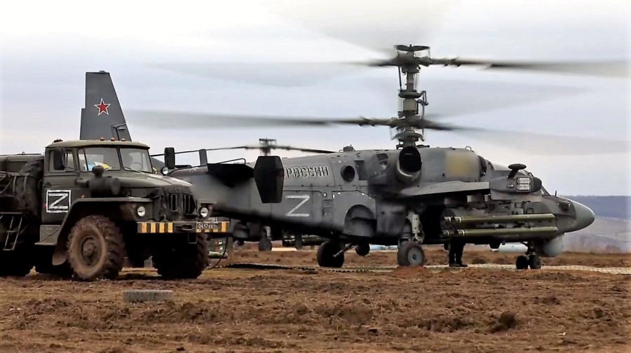 Ударные вертолеты Ка-52. Армия России.
