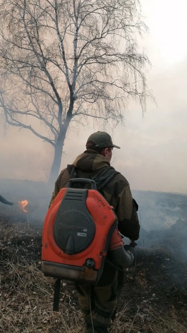 Пожар в урочище Страшной лог в Республике Алтай.

