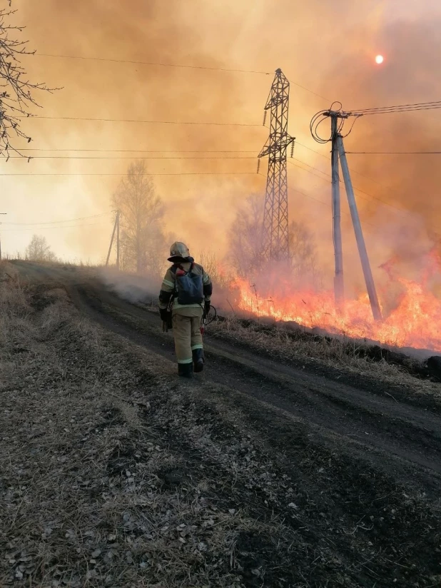 Пожар в урочище Страшной лог в Республике Алтай.

