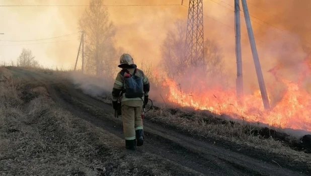 Пожар в урочище Страшной лог в Республике Алтай.

