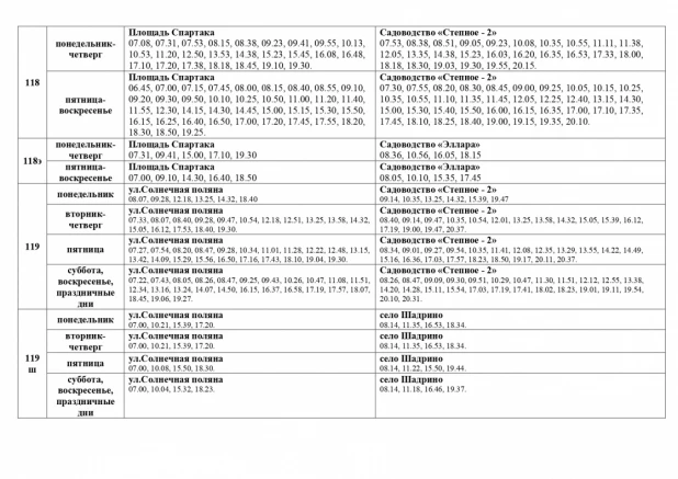 Расписание садоводческих автобусов в Барнауле 2022.