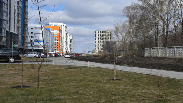 В новом квартале Барнаула.