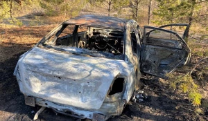 Рыбаки сгорели в автомобиле.