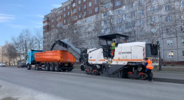 Ремонт улицы Солнечная Поляна в Барнауле.