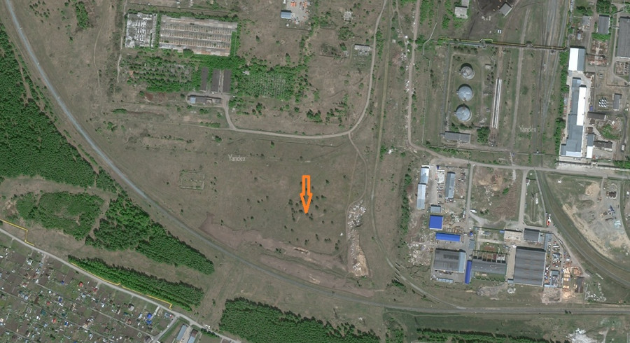 Фрагмент спутниковой фотографии участка на ул. Звездная, 39-а.