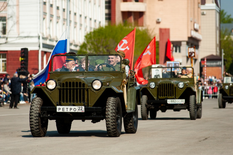 Бессмертный полк в Барнауле. 9 мая 2022 года. 