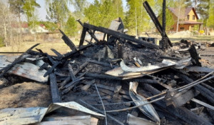 Пожар в поселке Лесной Первомайского района.