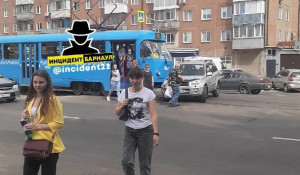 Московский трамвай попал в ДТП в Барнауле