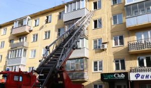 В центре Барнаула ликвидировали пожар