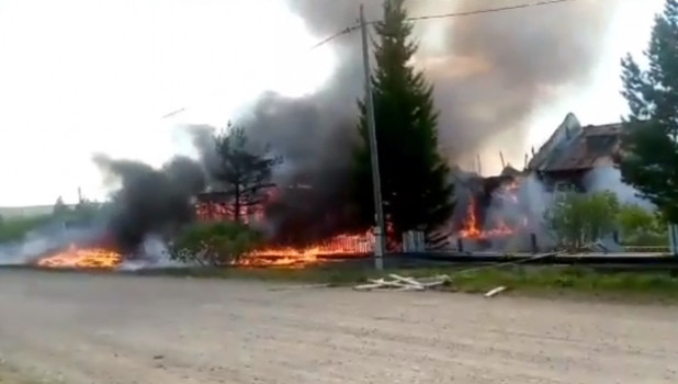 Детсад сгорел в селе в Красноярском крае.