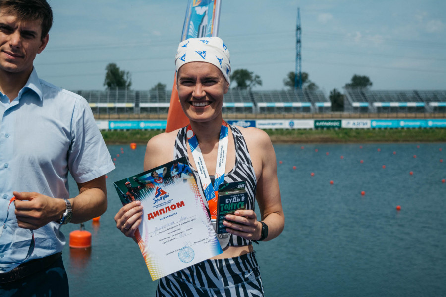 Соревнования по акватлону в Барнауле. 