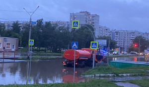 В Барнауле утонула улица Попова