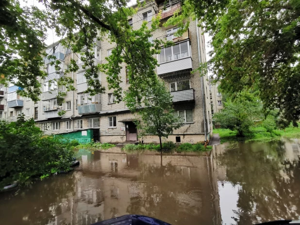 Озеро на ул. Деповской в Барнауле