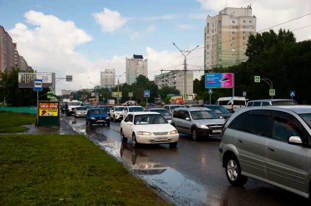 Места подтоплений в Барнауле. Попова-Павловский тракт