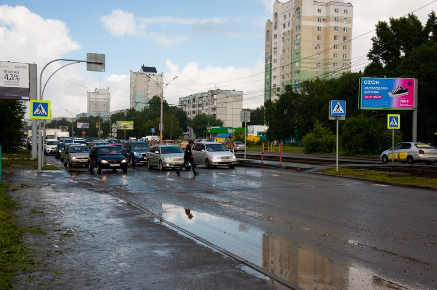 Места подтоплений в Барнауле. Попова-Павловский тракт