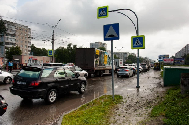 Места подтоплений в Барнауле. Попова-Павловский тракт