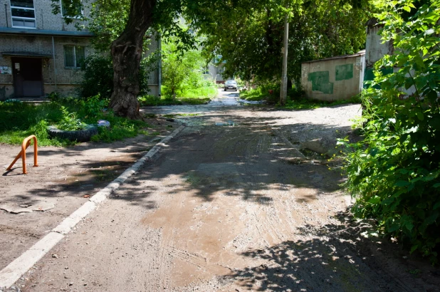 Места подтоплений в Барнауле. Улице Деповская