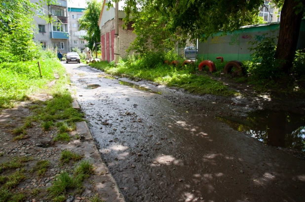 Места подтоплений в Барнауле. Улице Деповская