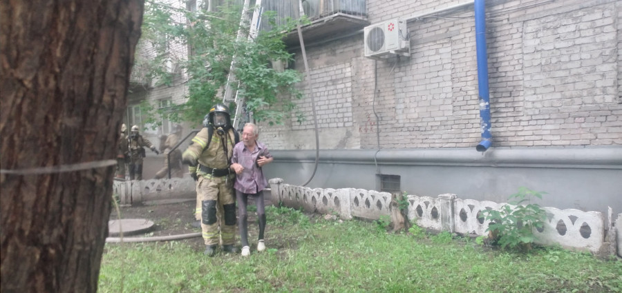 Пожар в Барнауле, пр-кт Ленина, 51