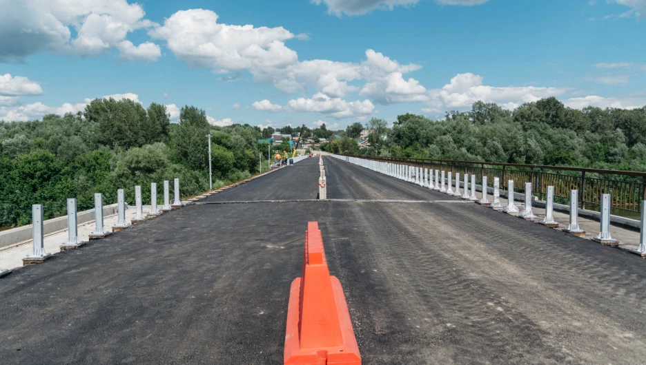 Ремонт моста в Заринске. 