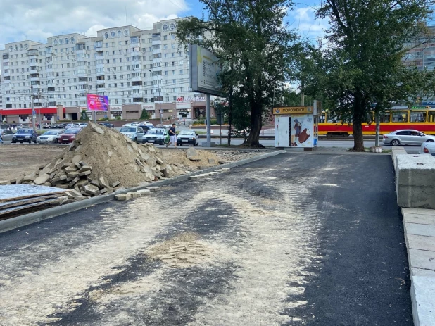 Благоустройство дороги рядом с "Байк-баром". 