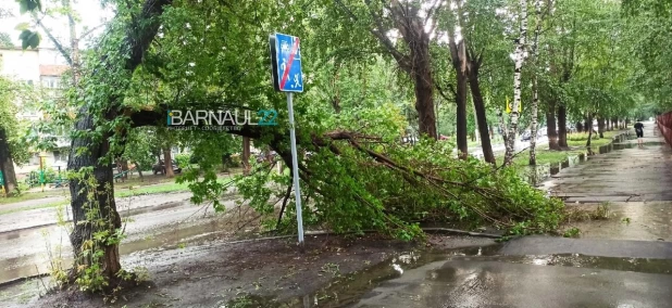 После проливного дождя в Барнауле 30 июля